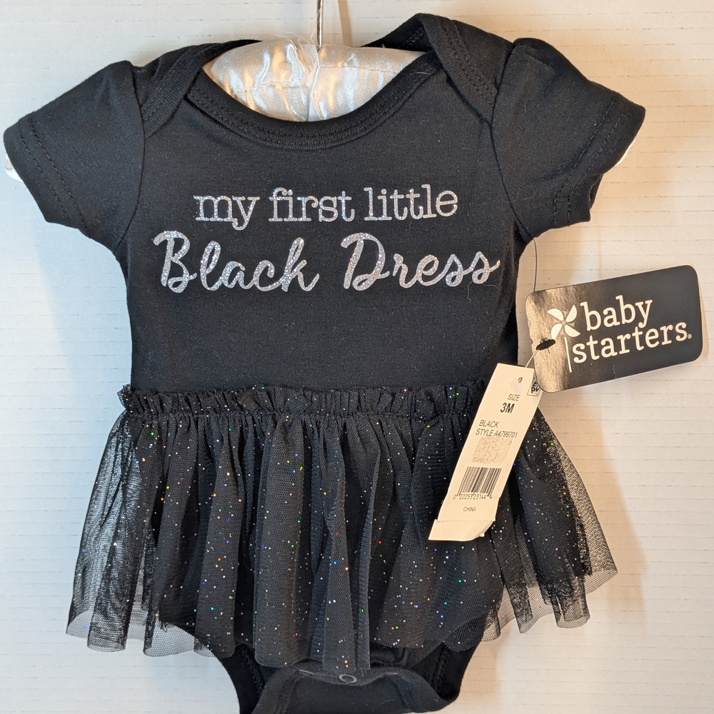 Baby Starters Black Dress Onesie